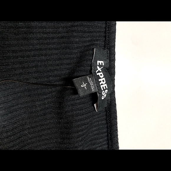 NWT Express | Adjustable Strap Ribbed Thong Bodysuit in Black, Sz L - Picture 6 of 7